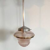 Pink glass pendant light