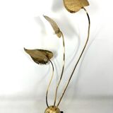 Italian Brass 3-Arm Floor Lamp Tommaso Barbi style , 1970s