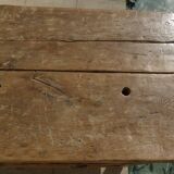 Large workbench with press, 2 drawers and storage tray - Totally sanded and varnished