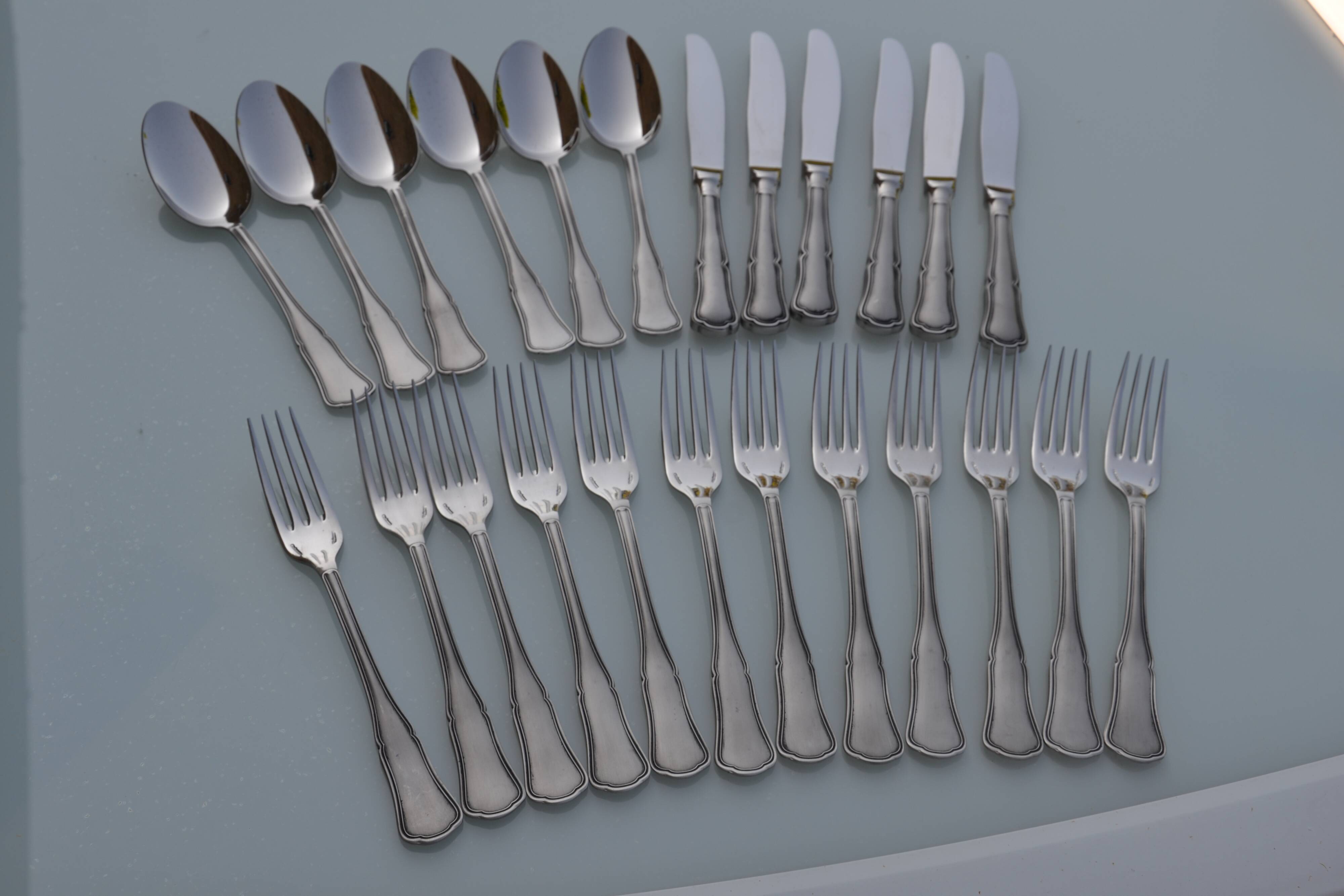 Set of knives, forks and soup spoons from Chabanne Cutlery