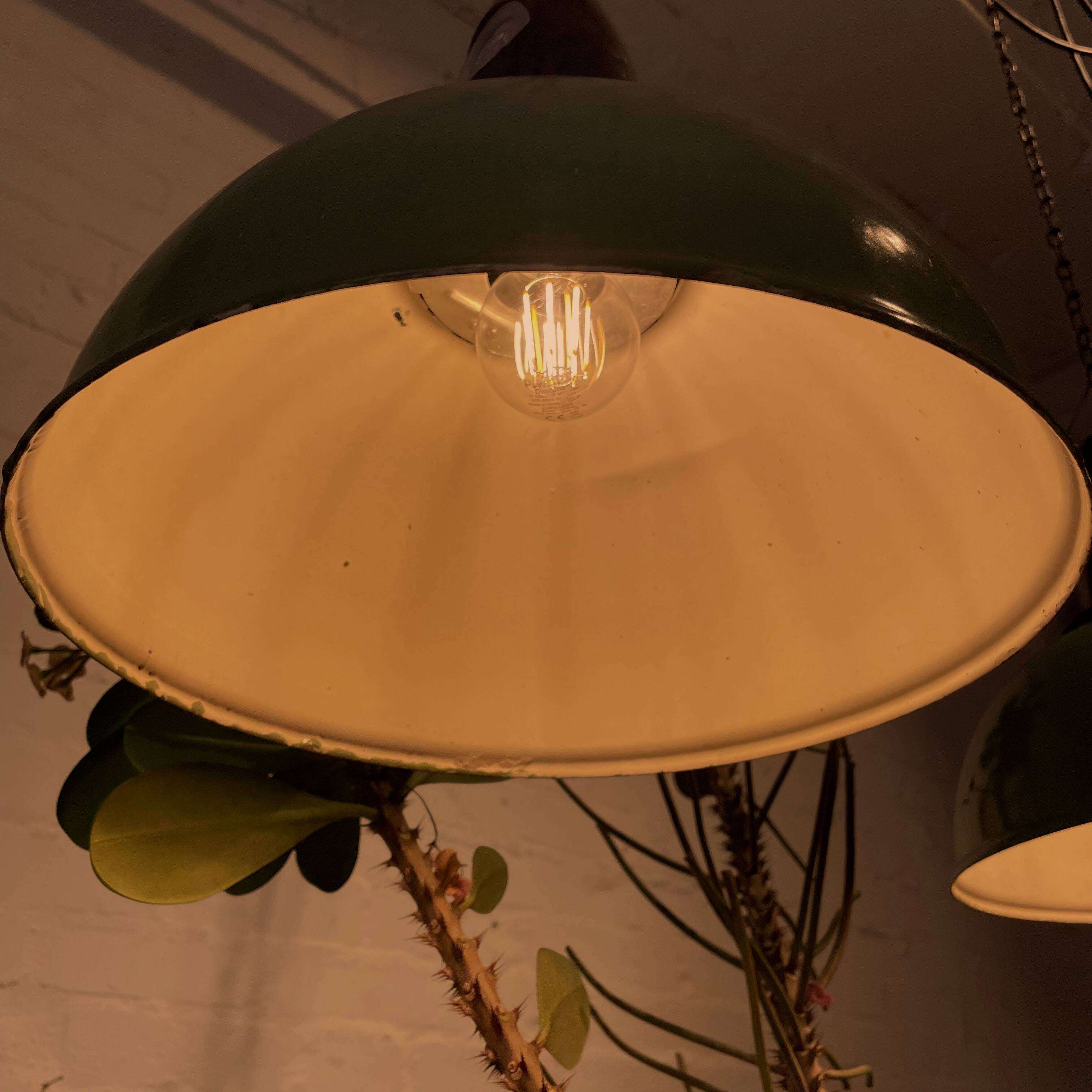 „Anja“ Ukrainische Emailleleuchte grün