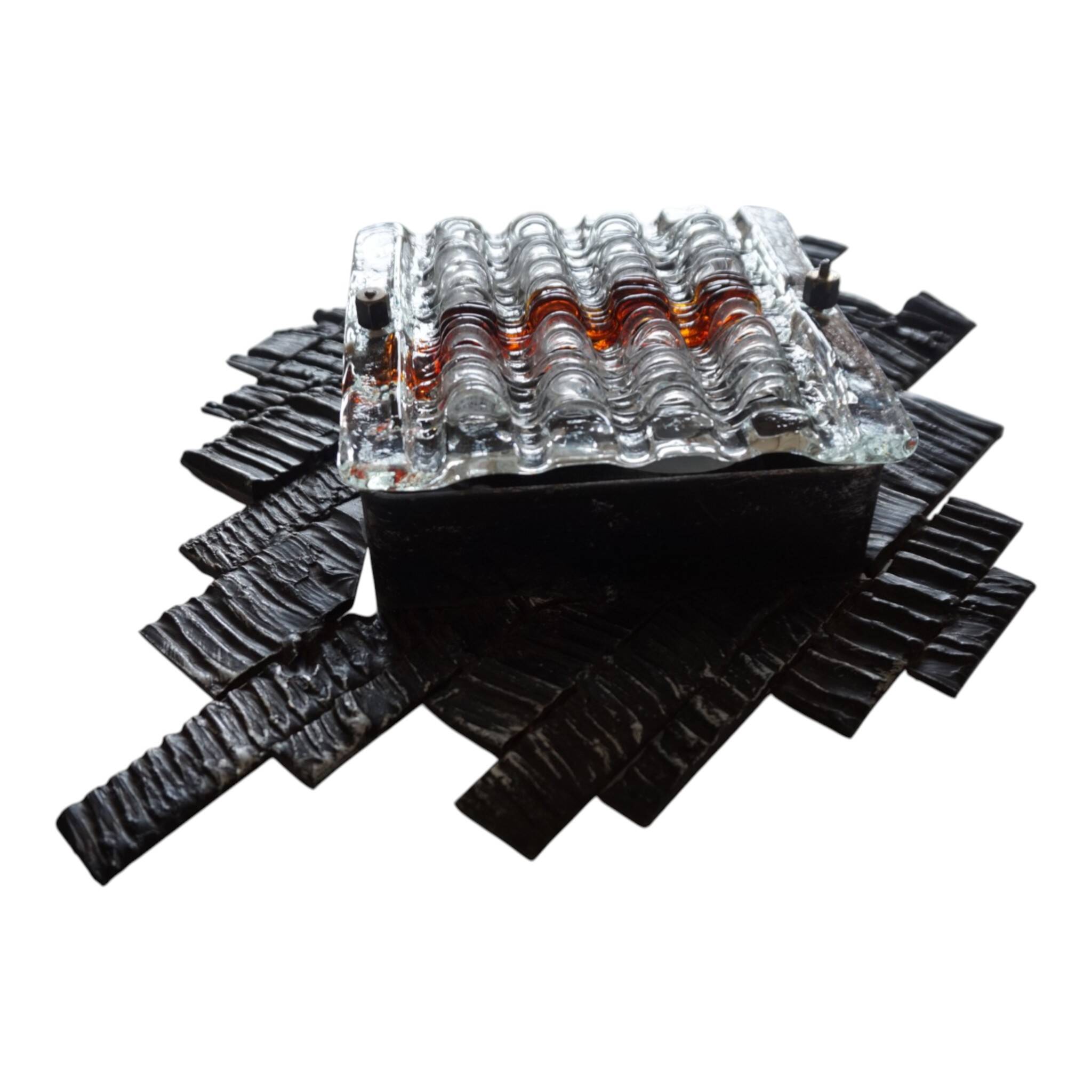 Poliarte Brutalist Wall Lamp by Albano Poli, 1970