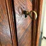 Bonnetière antique wardrobe with beveled ice interior elm magnifying glass style rocaille louis xv