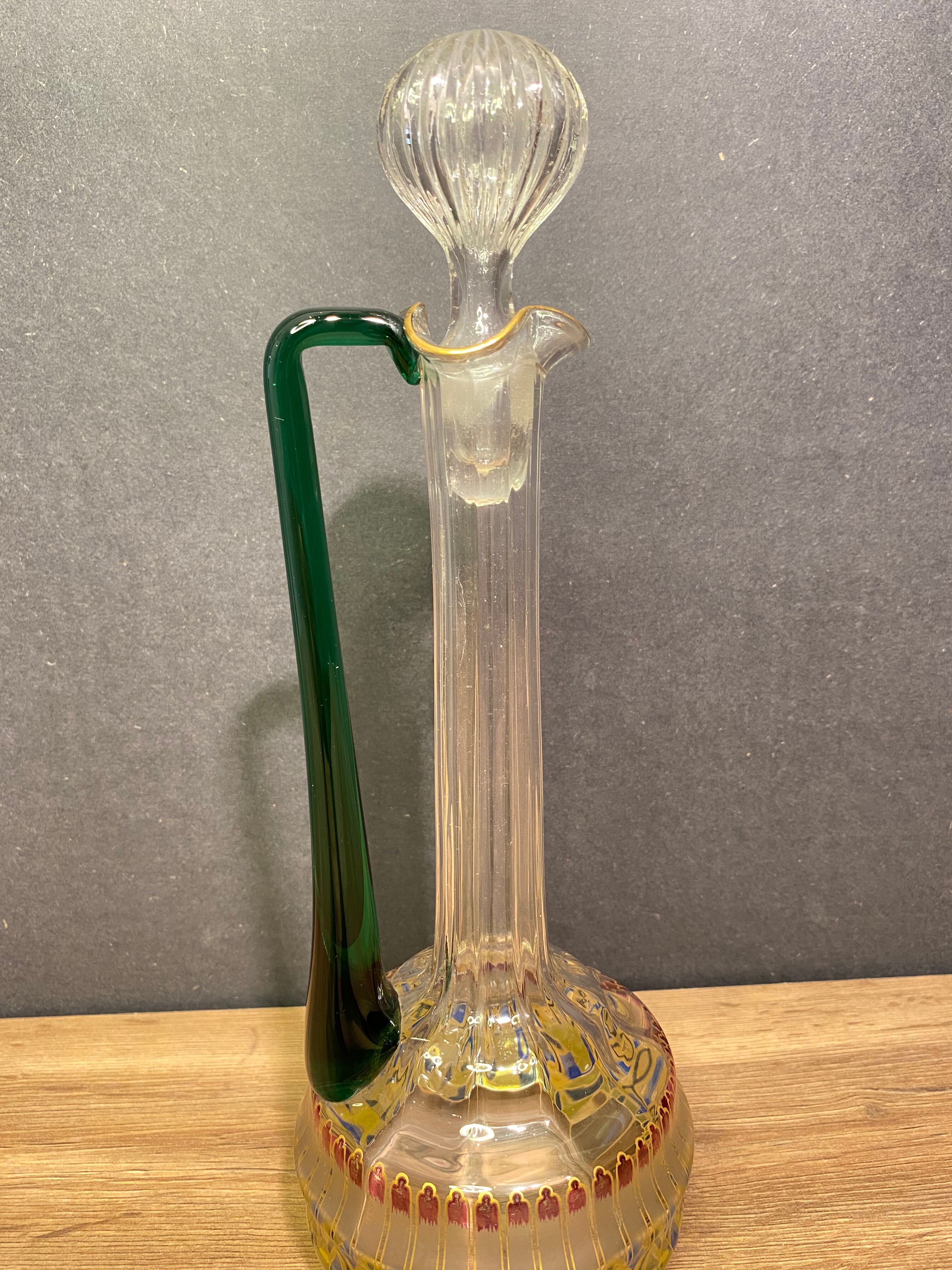 Carafe in tinted glass Murano Venice