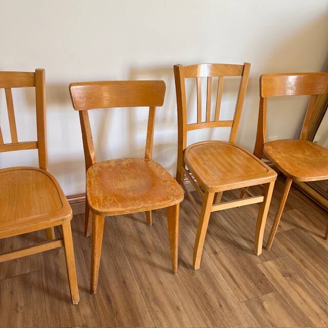 Mismatched set of 4 bistro chairs
