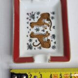 Hermès ashtray decorated with cheetahs, 8 cm