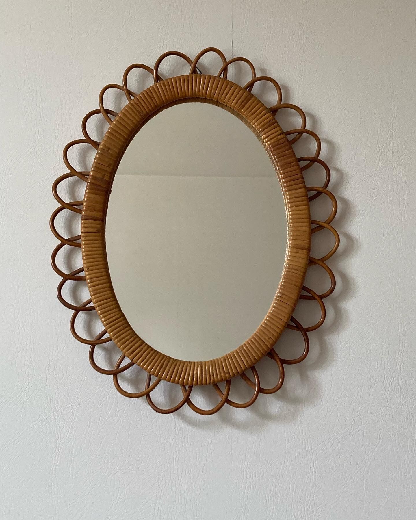 Rattan mirror