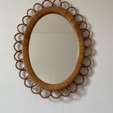 Rattan mirror