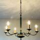 Vintage neoclassical style column chandelier 50s