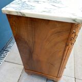 Bedside table marble top art-deco style