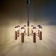 Space Age tubular chrome metal chandelier, 1970s