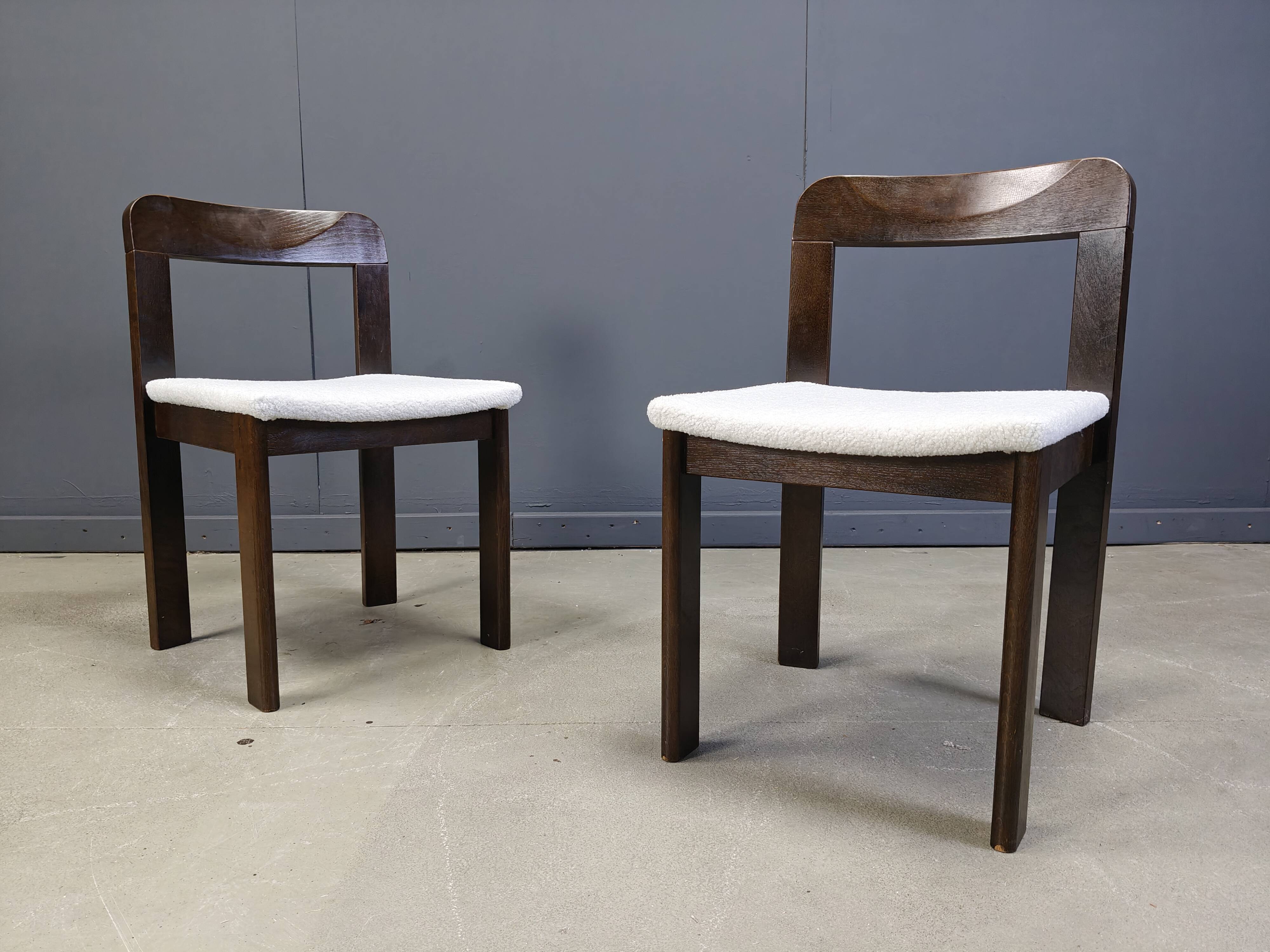 Vintage Brutalist Dining Chairs, Set of 6 - 1960s