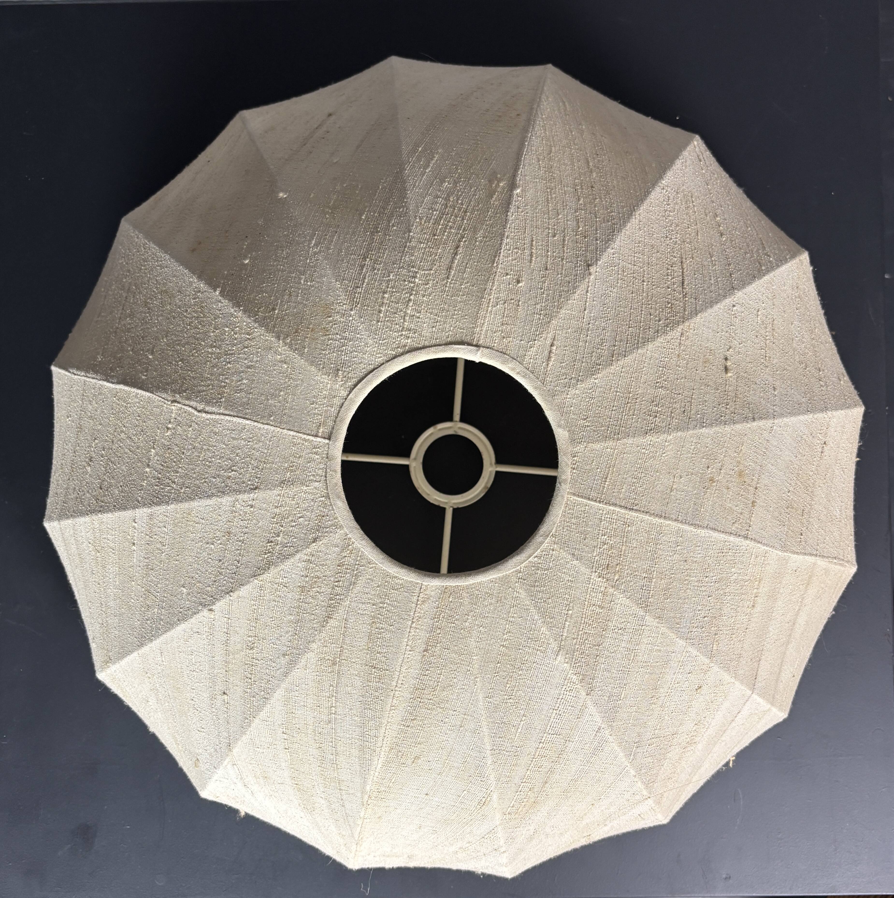 Lampe de table extra large en rotin à tige de crayon avec abat-jour en forme de champignon, années 1970