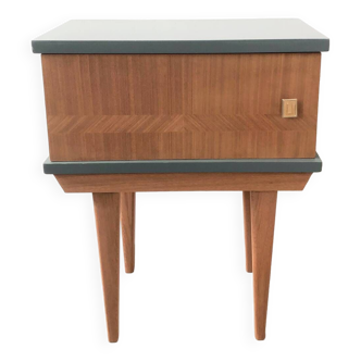 Bedside table with marquetry