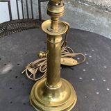 Lamp base, base on an old candlestick, cellar rat, in brass, copper, old, collector
