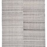 210x140 cm cream Turkish kilim , kilim made in Turkey, cream organic wool