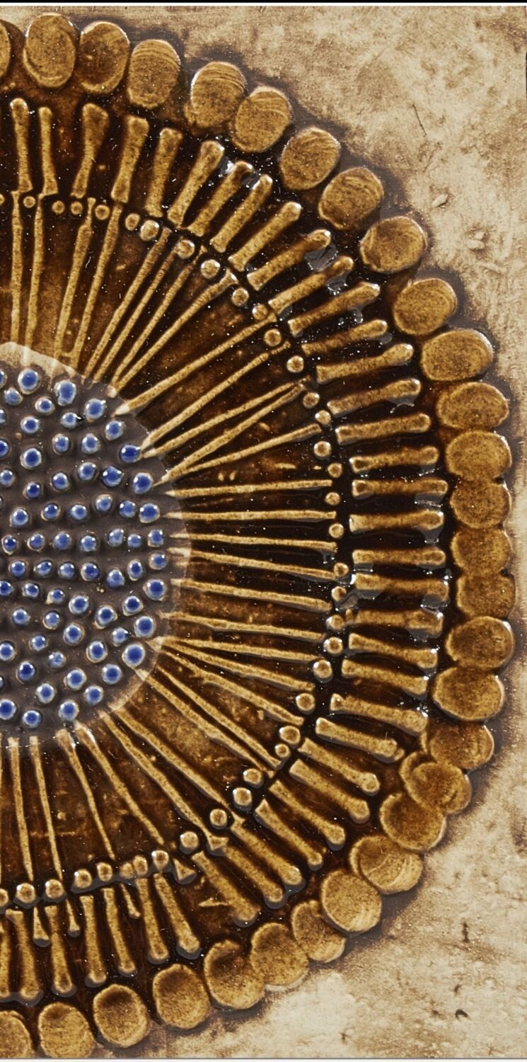 Lisa Larson tile series Unik "Sunflower" - Gustavsberg