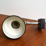 ERCO wall light spotlight 70s chrome black metal