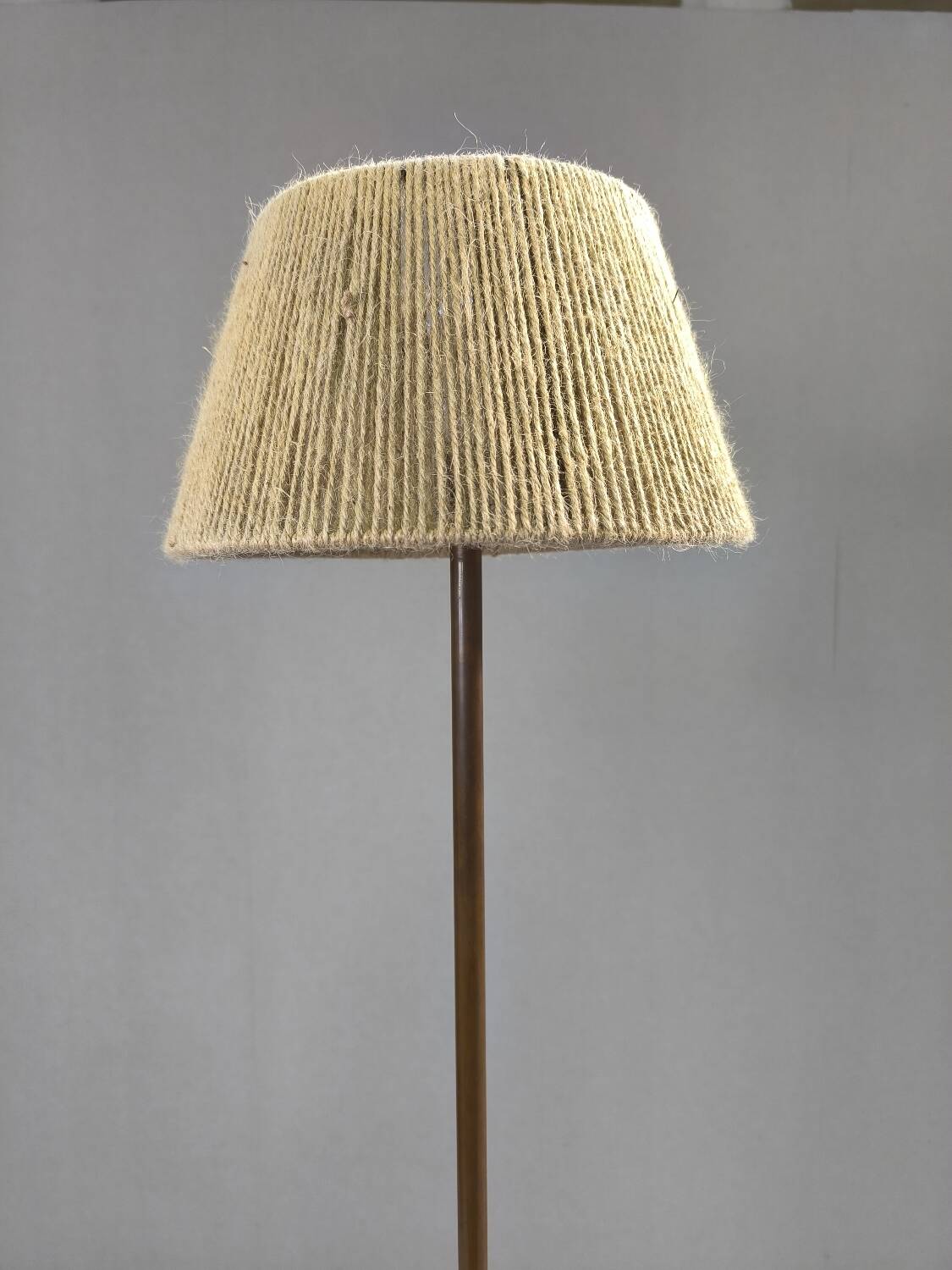 Copper and rope floor lamp circa 1950