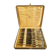 Set of 12 Art Deco table knives - Leclercq in Boulogne-sur-Mer