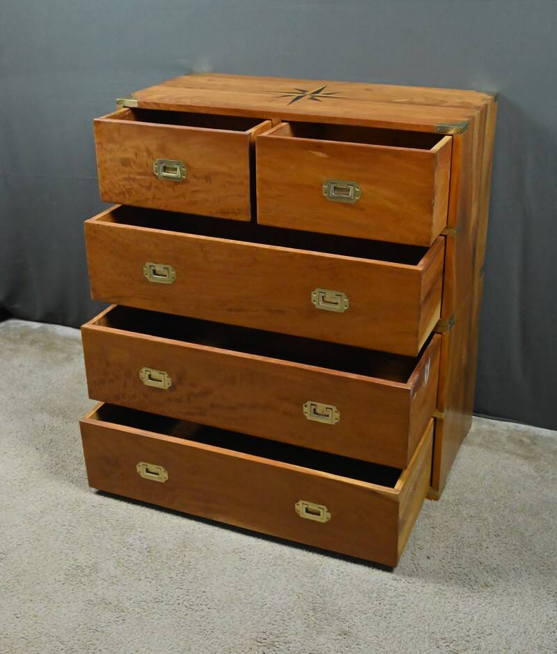 Marine commode in solid mahogany, India – 20th century
