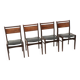 Set of 4 vintage rosewood dining chairs made in the 1960s