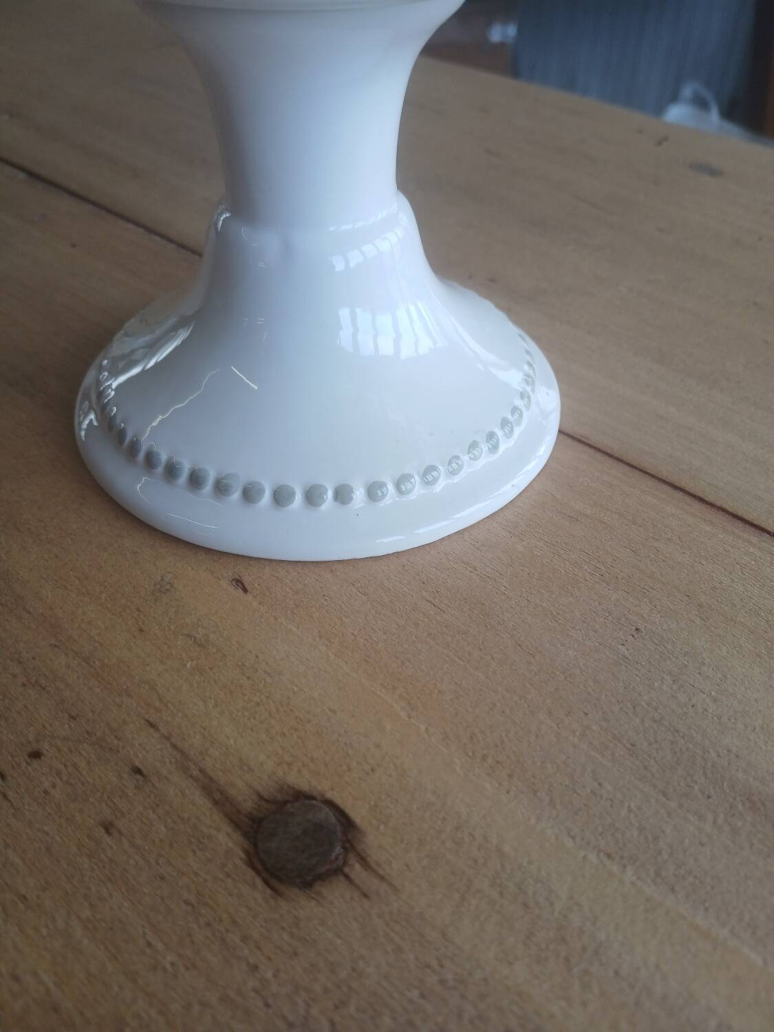 White earthenware compote dish