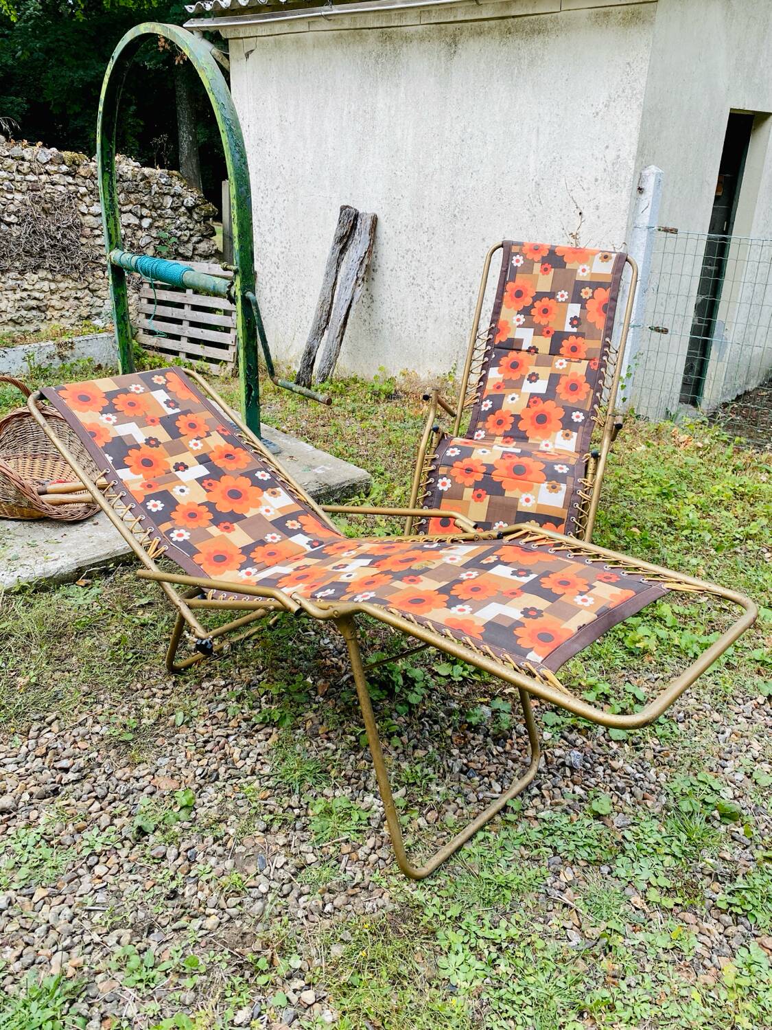 Pair of Lafuma Vintage recliner chairs