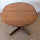 Scandinavian teak oval table from the 1960s, extendable up to 243 cm.