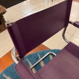 Purple cantilever armchair