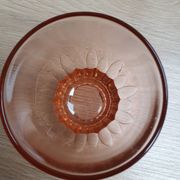 Lot de 5 verres à eau en verre rose vintage