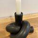 Black ceramic knot candle holder