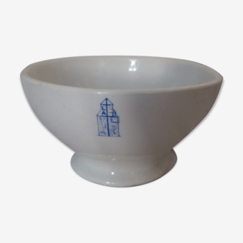 Former Blue deco white porcelain bowl