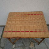 Vintage bamboo and rattan table