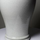 Large baluster vase in cracked white faience, Chinese style, 20th century.