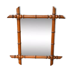 miroir bambou vintage