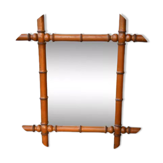 Vintage bamboo mirror