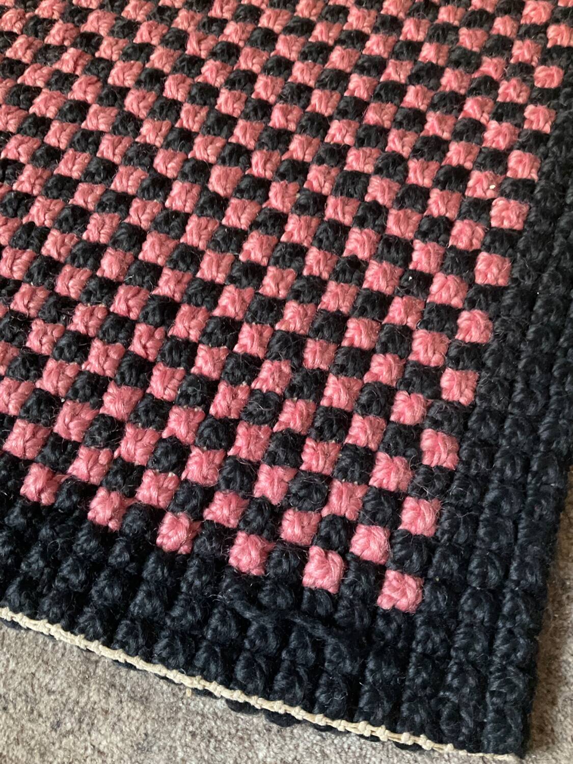 Vintage woven wool rug