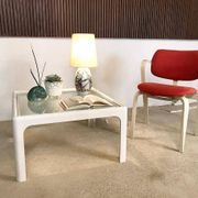Coffee table with glass top by Peter Ghyczy for Horn Collection, 1960s
