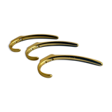 Coat wall hook, set of 3, 1950s