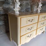 Commode double jaune pale