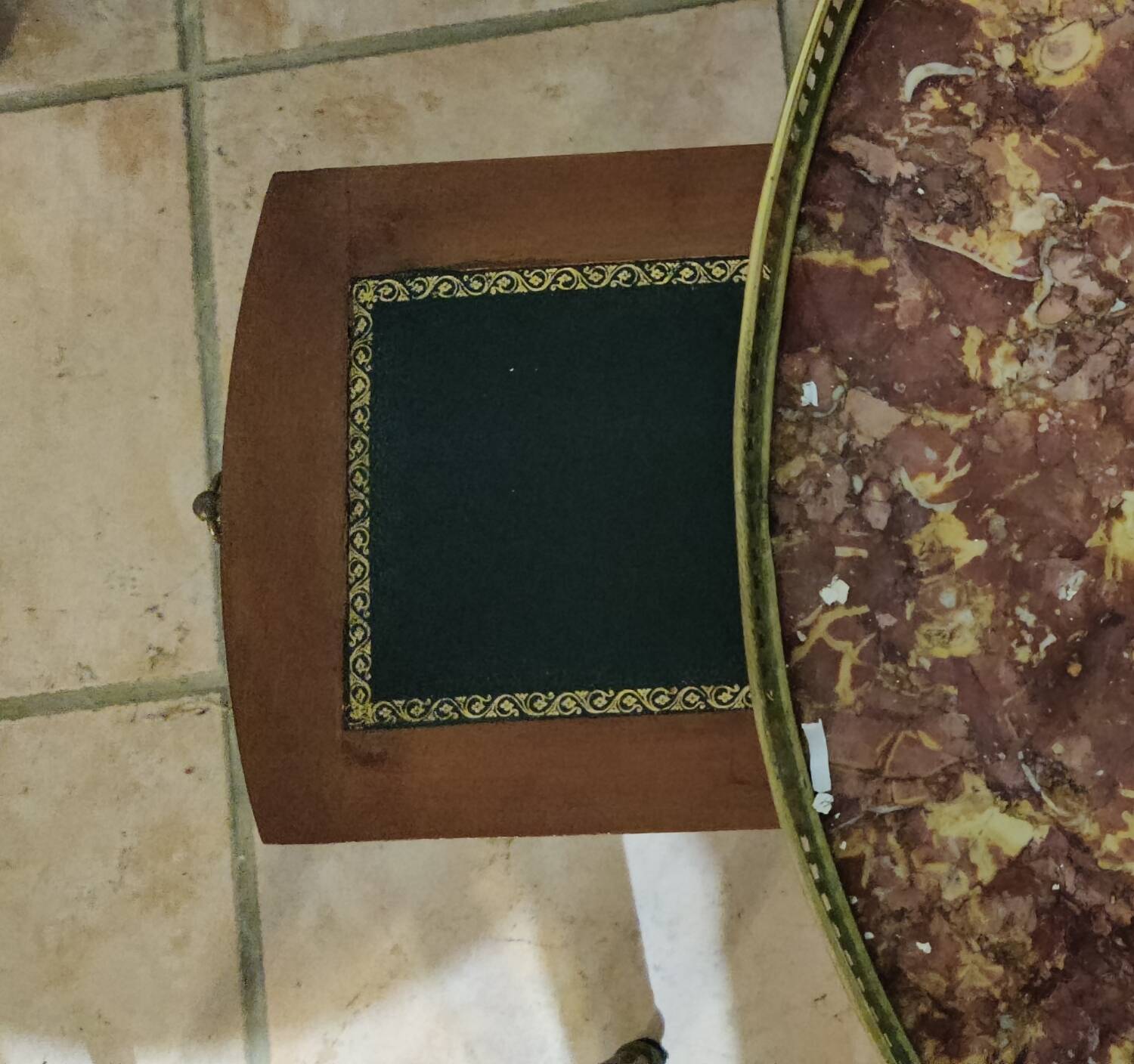 Antique bouillotte table