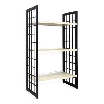 Vintage shelf in black and white wood