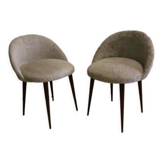 Lot two fur chairs 1970
