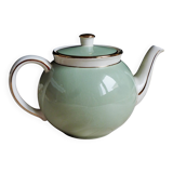 Théière céramique ancienne Villeroy  et Boch or et vert céladon.