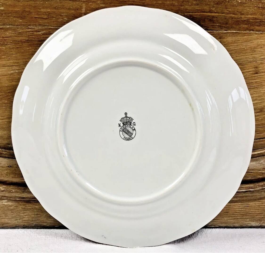 6 dessert plates 22.7 cm Lunéville street light model