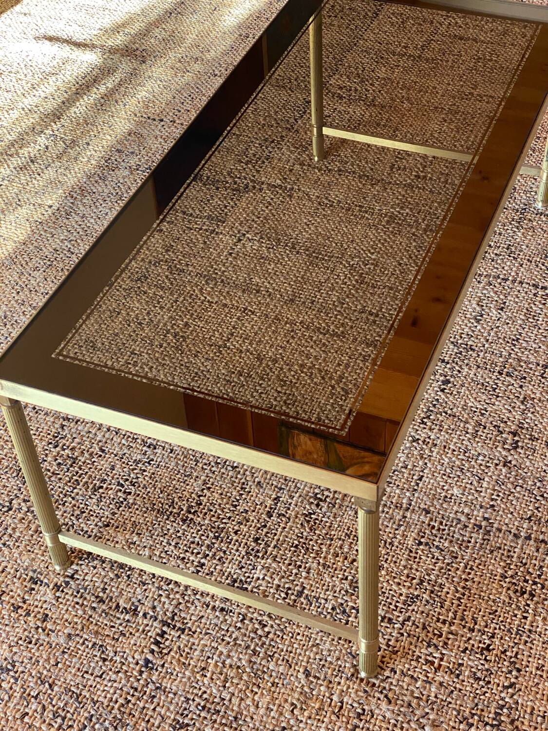 Vintage brass coffee table