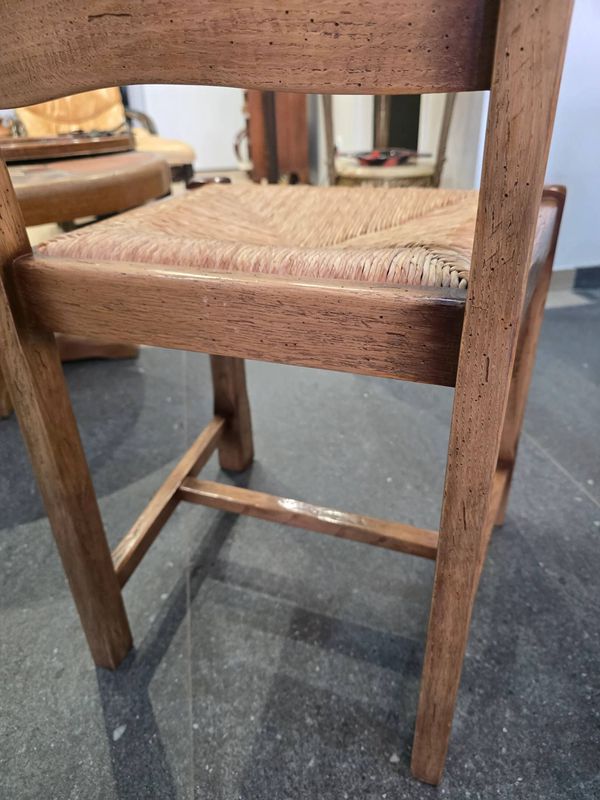 4 chaises en bois et paille – style rustique chic
