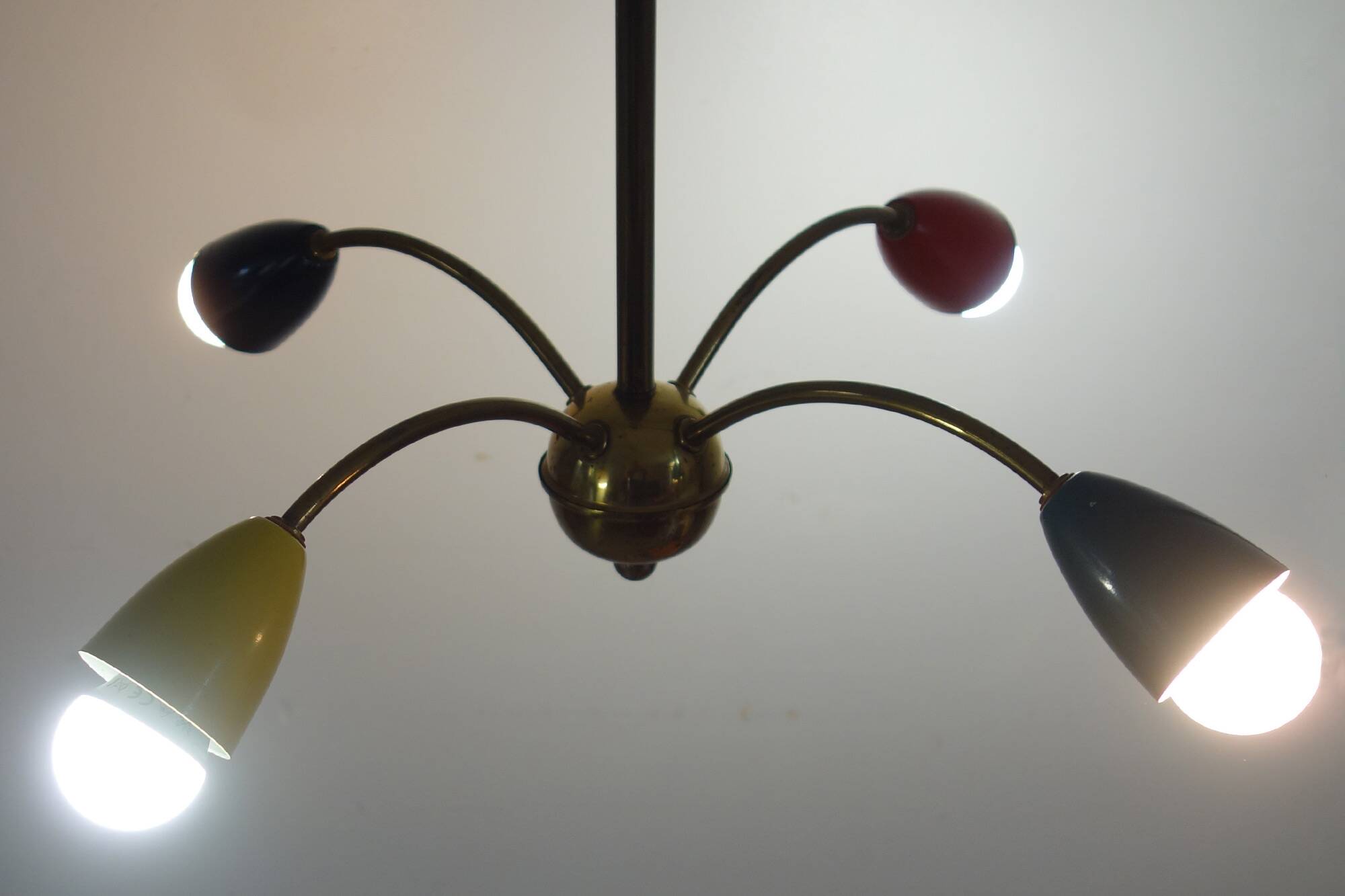 Lustre Spoutnik 4 branches années 60