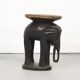 Antique Folk Art Colonial Elephant Side Table / Pedestal